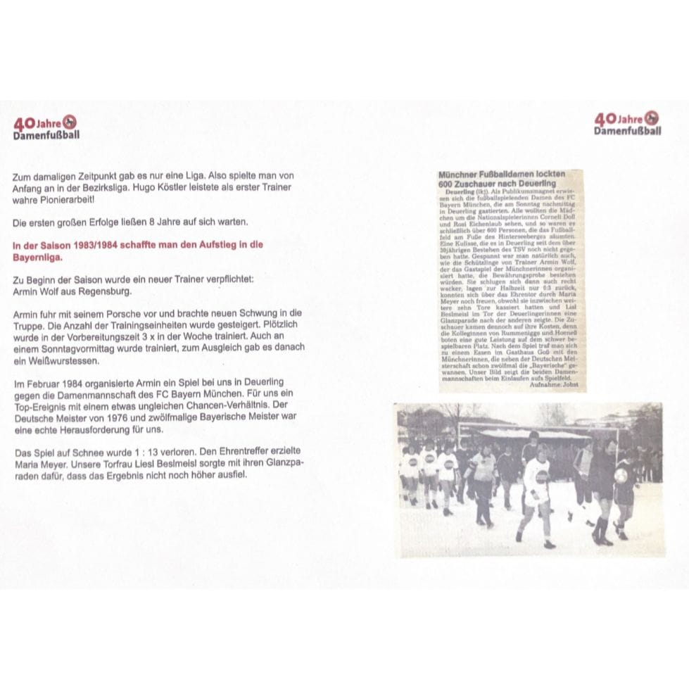 TSV Damenmannschaft beim Aufstieg in die Bayernliga 1983/84