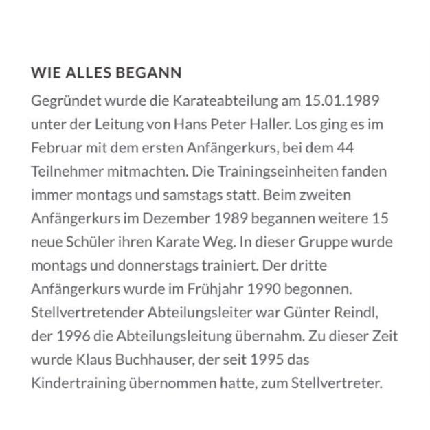 Karateabteilung des TSV Deuerling