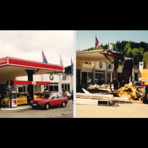 Modernisierung des Autohaus Praller in den 1990er-Jahren